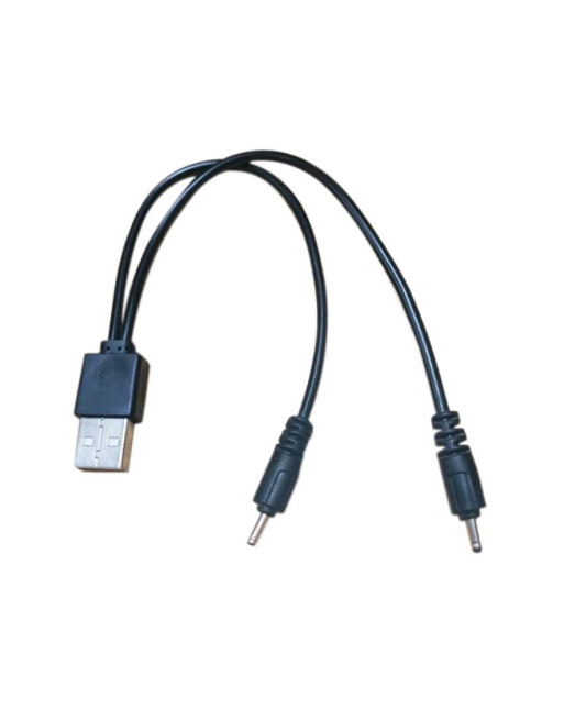 Accesorio para auriculares, cable adaptador de carga de corriente USB a 2x DC2.0mm