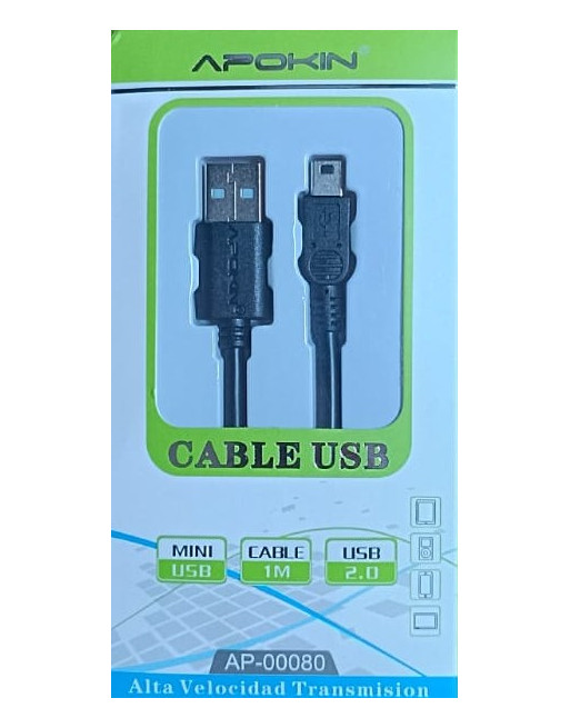 Cable USB para Sony PSP-1000 / PSP-2000 / PSP-3000 / PSP-E1000 - Cable de Carga y Datos 1m 2A negro PVC