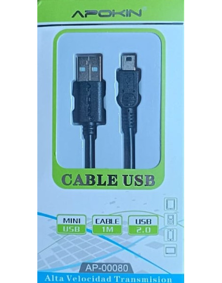 Cable USB para Sony PSP-1000 / PSP-2000 / PSP-3000 / PSP-E1000 - Cable de Carga y Datos 1m 2A negro PVC